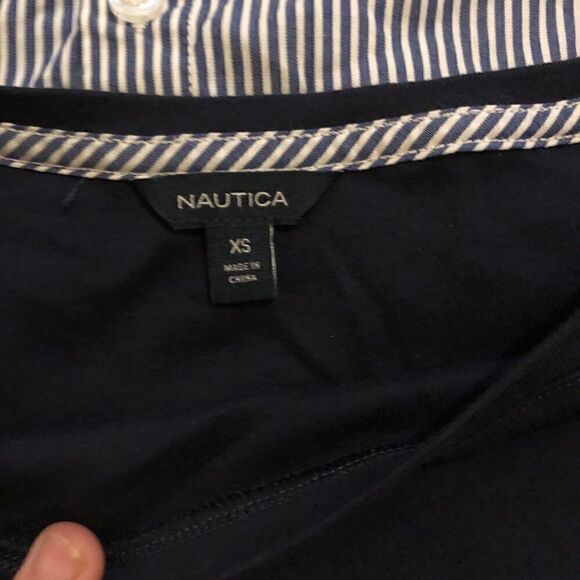 Náutica size XS dress navy blue and white - Picture 3 of 4